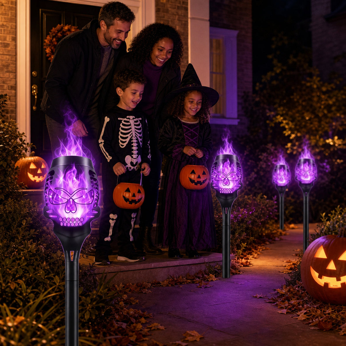 💀Halloween Solar Skull Flame Lights🔥