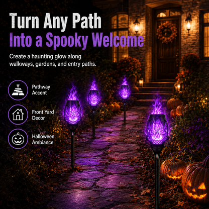 💀Halloween Solar Skull Flame Lights🔥