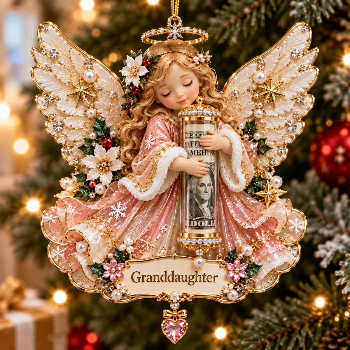 👼💗Christmas Angel Cash Holder Ornament