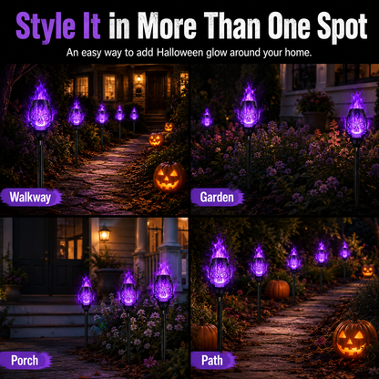 💀Halloween Solar Skull Flame Lights🔥