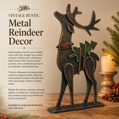 🎄Rustic Christmas Metal Reindeer Decor