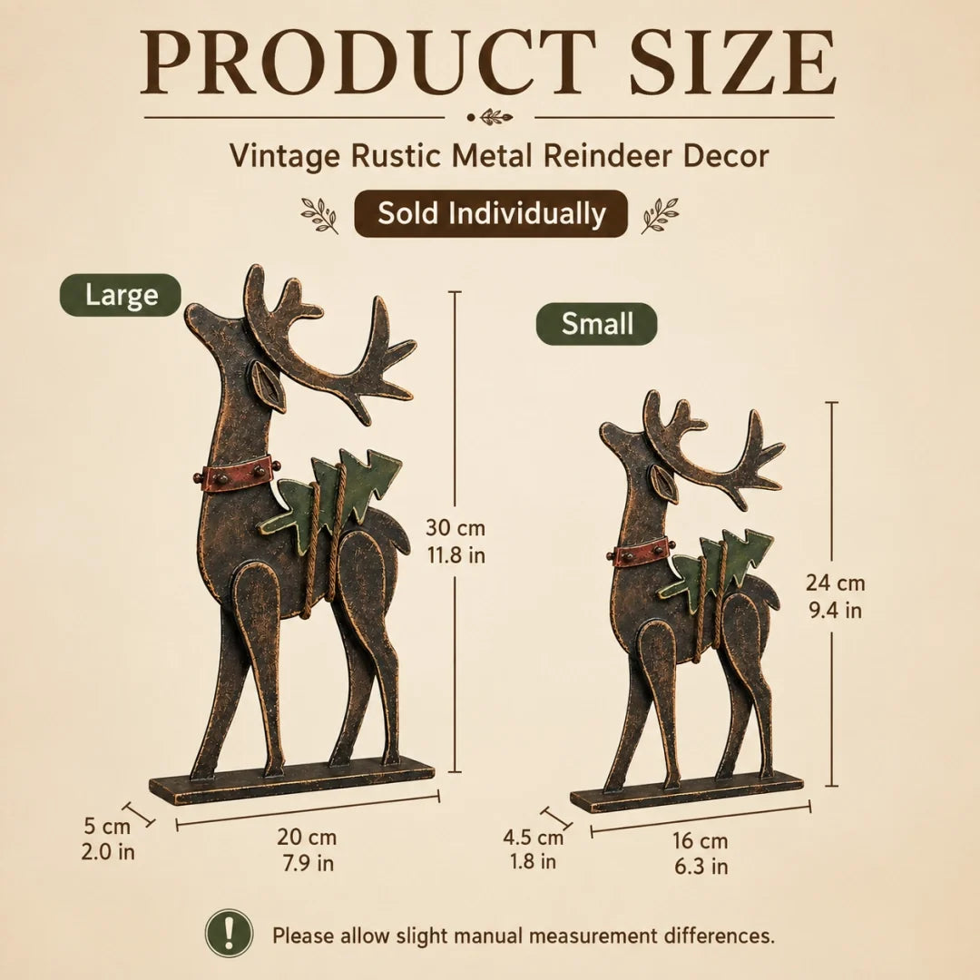 🎄Rustic Christmas Metal Reindeer Decor