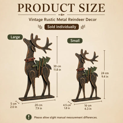 🎄Rustic Christmas Metal Reindeer Decor