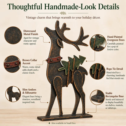 🎄Rustic Christmas Metal Reindeer Decor