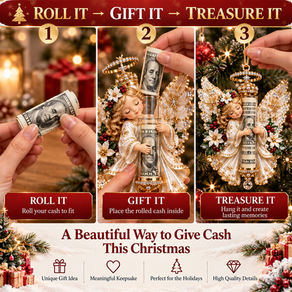 👼💗Christmas Angel Cash Holder Ornament