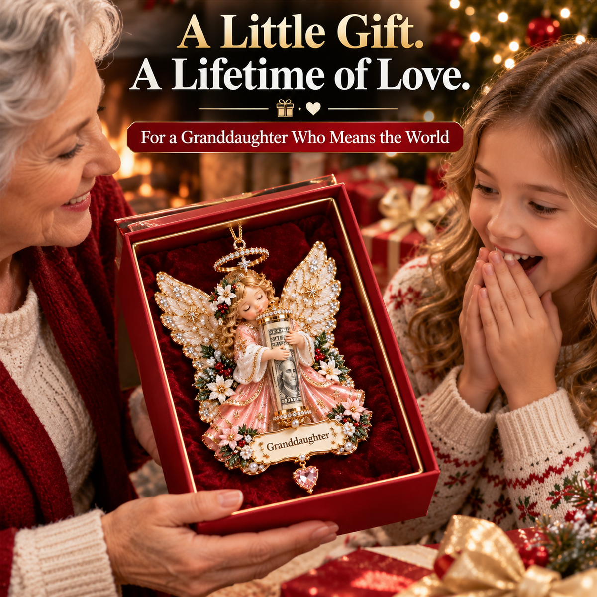 👼💗Christmas Angel Cash Holder Ornament