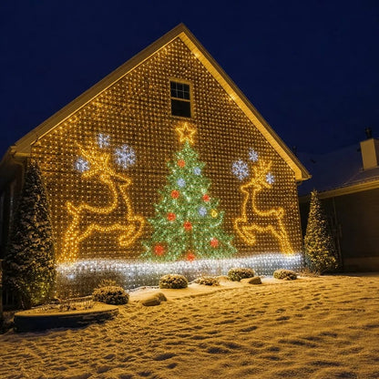 🎇✨Christmas LED House Net & Smart Outdoor Wall Curtain Light