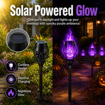 💀Halloween Solar Skull Flame Lights🔥